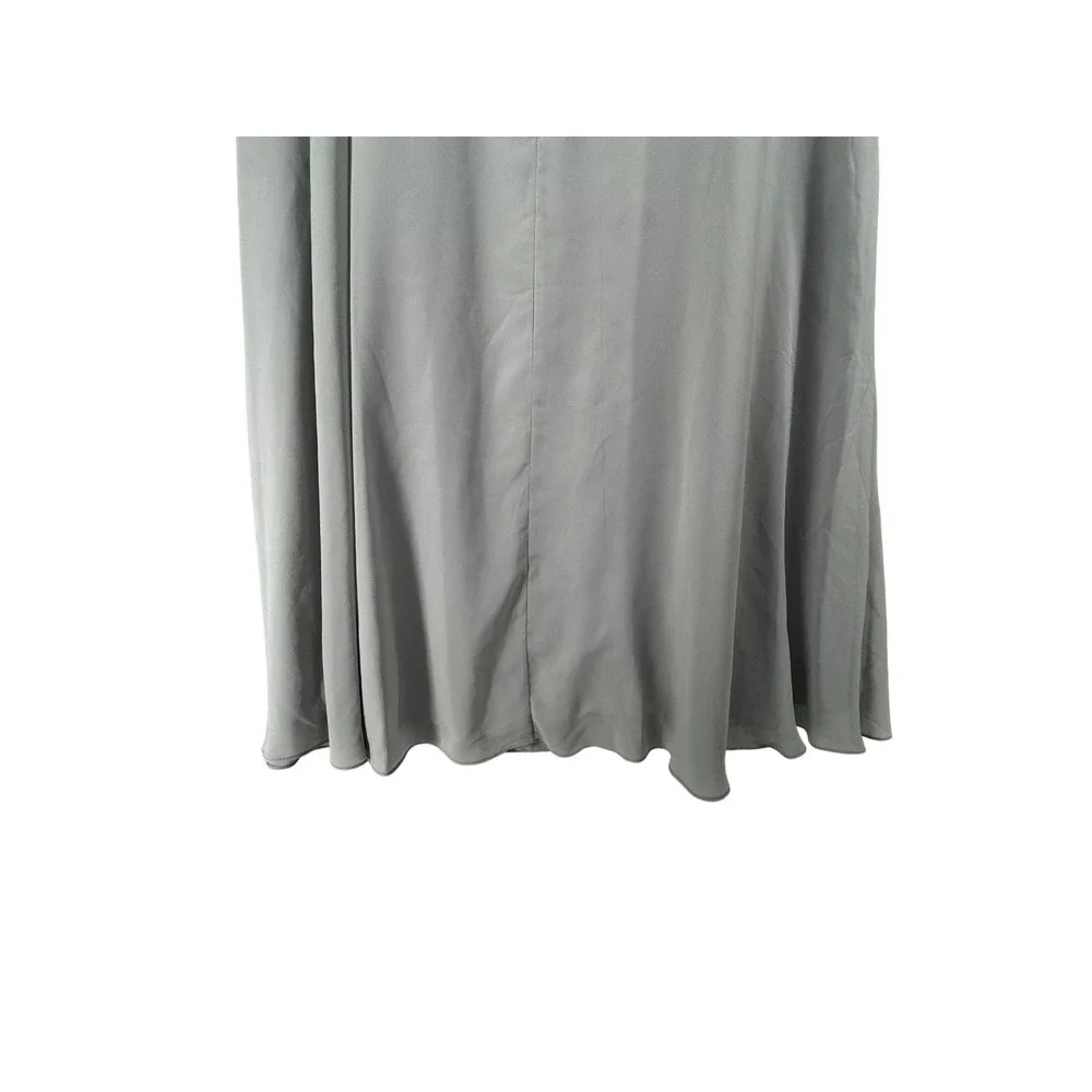 Jenny Yoo Dress Womens Size‎ 2 Brett Mineral Luxe Chiffon Halter Maxi Bridesmaid